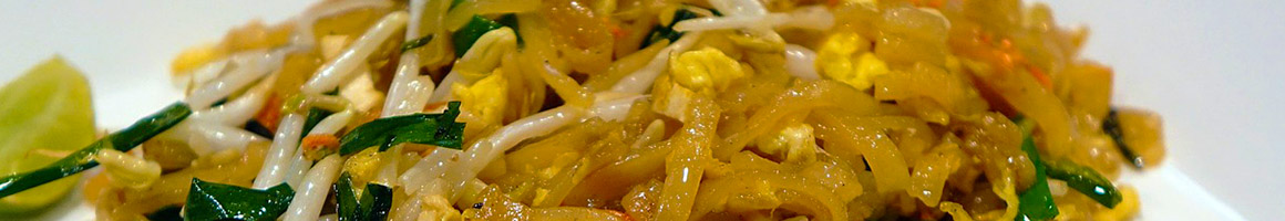 Eating Thai at The Original Hoy-Ka Thai Noodle restaurant in Los Angeles, CA.